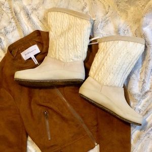 Sporto White Suede Boots